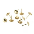 thumbnail image 2 of Uxcell 11mm Dia 20mm Height Gold Tone Round Thumb Nail Tacks 50 Pack, 2 of 5