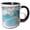 Black/White, variant on 3drose, Travertine Rocks, Ponds, Pamukkale, Turkey-as37 Aka0382 - Ali Kabas, 11oz Mug