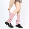 thumbnail image 4 of Hauaitttt Women's Fall and Winter Warm Solid Color Knitted Wool Pile Socks Foot Warmers Leg Warmers for Women Thigh High plus Size Lamb Leg Warmers Leg Warmers for Men Cycling Dance Leg Warmers for, 4 of 5