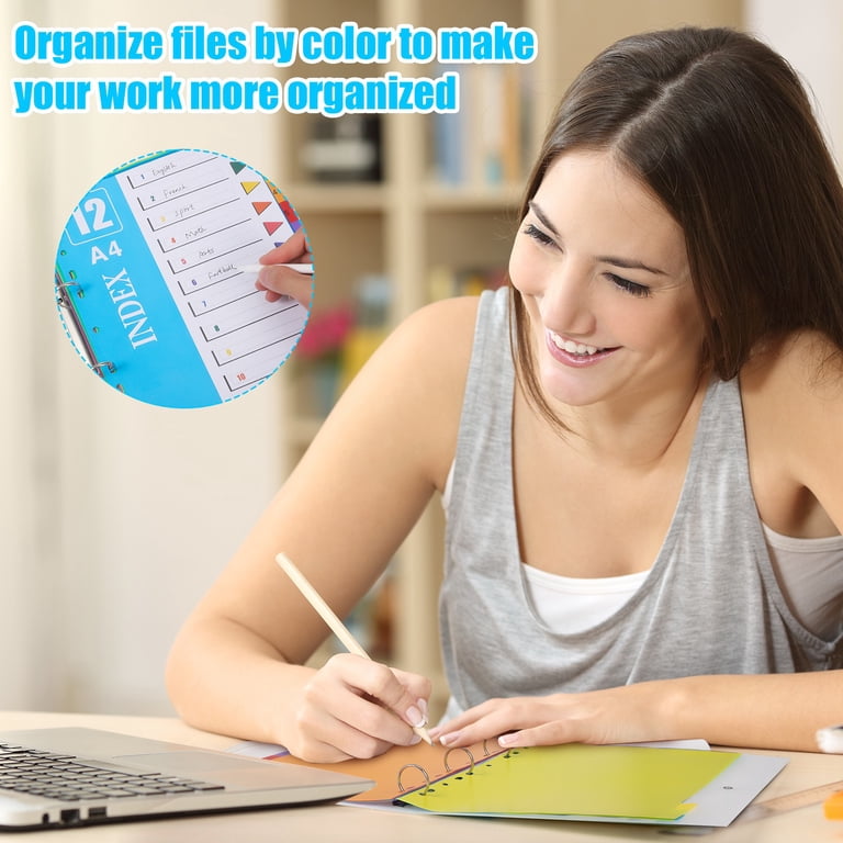 sixwipe 60-Tab Binder Dividers, 5-Set Plastic photo 6
