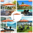 thumbnail image 6 of Costway  10 FT Patio Offset Umbrella w/8 Ribs Cross Base Tilt Orange, 6 of 12