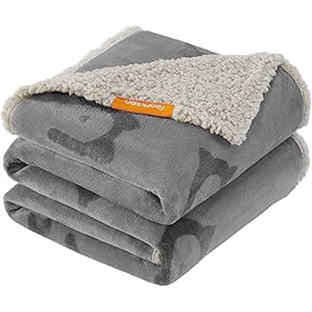 FEANDREA Manta Impermeable para Perros, para Perros Medianos y Grandes, Gatos, 152 x 127 cm, XL, Reversible, Protección para Sofá, Cama, Lavable a Máquina, Gris