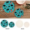 thumbnail image 4 of SKYSONIC 2 pcs Black Cats Pineapples Pot Holders Trivets, Heat Resistant Trivets,Kitten Cartoon Summer Cotton Thread Weave Mats for Hot Pads Pans Pot Bowl Teapot, 4 of 7