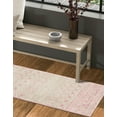 thumbnail image 4 of Unique Loom Tribal Trellis Collection Area Rug - Alami (2' x 7' Runner Ivory and Pink), 4 of 12