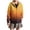 Orange, variant on Lmnyox Fleece Lined Zip Up Hoodies for Women Fashion Casual Print Sweatshirt Jacket Fall Winter Outerwear