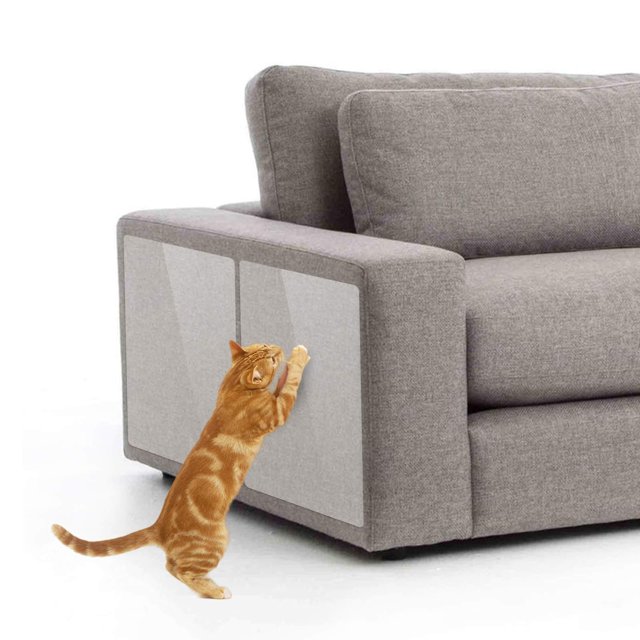 Protector de muebles antiarañazos para gatos - 18" L 12" W, 6 hojas - Protectores autoadhesivos para garras de gato para sofá - Deje de rascarse el gato,11 Afortunado Sencillez