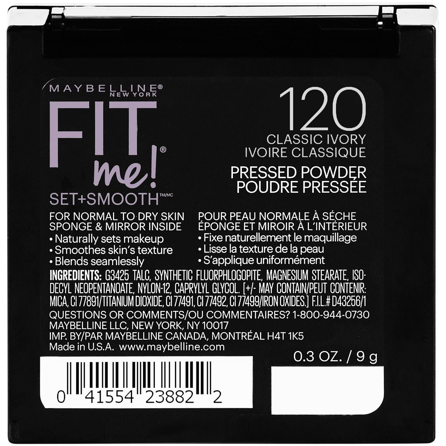 Maybelline New York Fit Me®, Fond de teint en poudre compact Fit Me, 9 GR