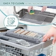 thumbnail image 6 of Roll Up Dish Drying Rack, Over The Sink Multipurpose Roll-Up Dish Racks, 16.5" W x 13" L Rolling Heat-Resistant Anti-Slip Silicone Coated Dish Drainer Portable Foldable for Kitchen Counter, 6 of 8