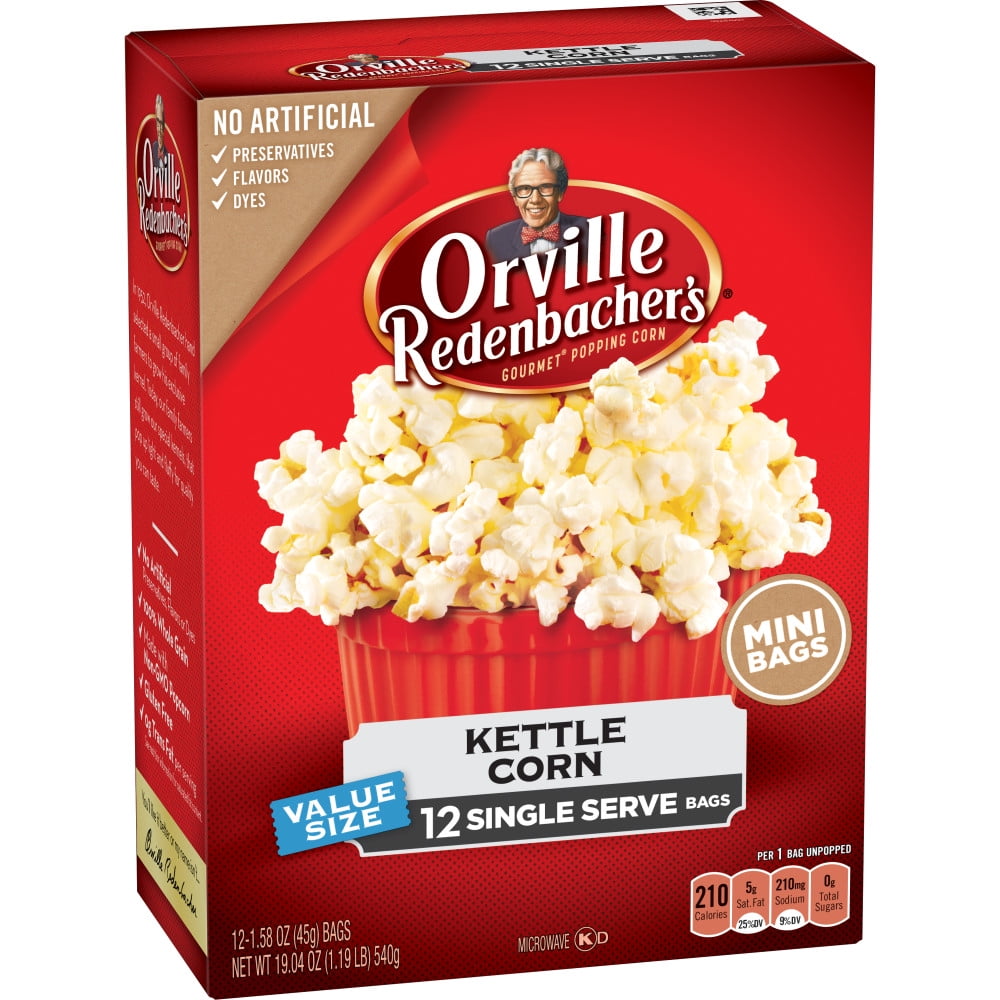 Orville Redenbacher S Kettle Korn Microwave Popcorn Single Serve Orville Redenbacher S Kettle Korn Microwave Popcorn Single Serve Bag 12 Count