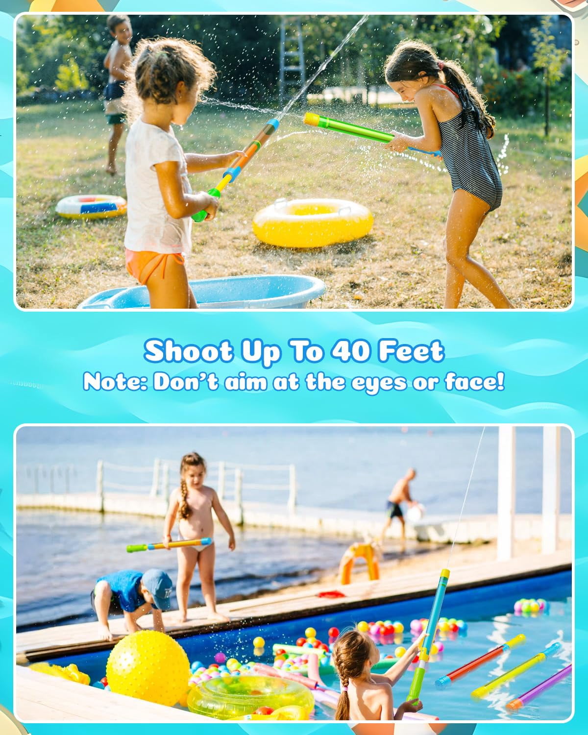 Water Blaster 12 Pack Summer Outdoor Pool Beach Party Game Toy