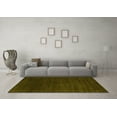 thumbnail image 3 of Ahgly Company Machine Washable Indoor Round Abstract Yellow Contemporary Area Rugs, 7' Round, 3 of 4