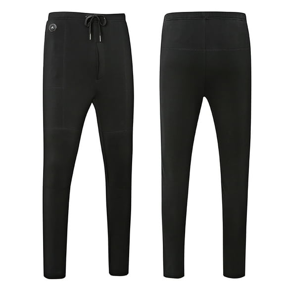 Sweatpants for Men 3 Heating Areas Heated Pants for Men Heated Pants with Fleece Lightweight Usb Heated Pants with 3 Heating Battery Pack Not Included Sweatpants for Men with Pockets