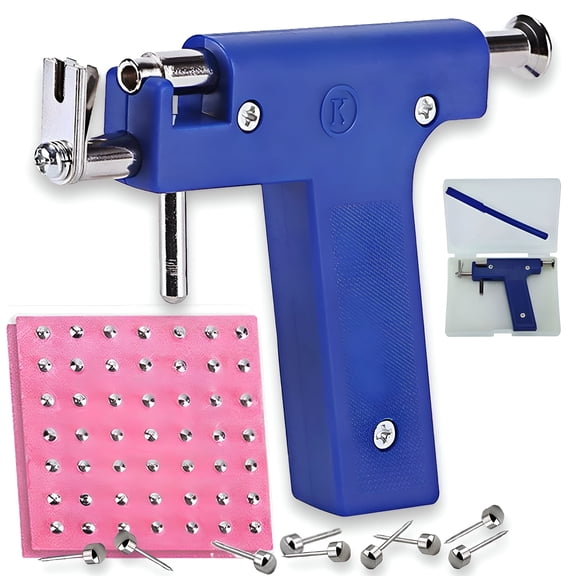 EXLEAF 2026 New Professional Ear Nose Navel Body Piercing Gun Studs Piercing Punch Tool Kit Set Ear Piercing Kit Needle for Home, Salon, Professional, Gift