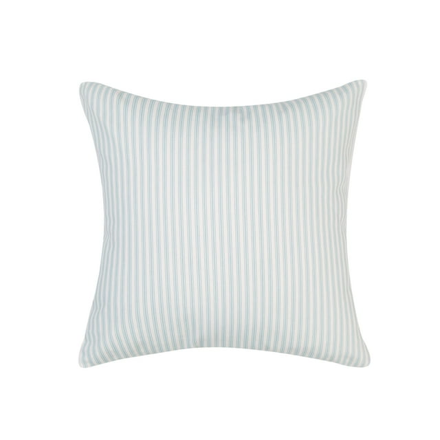Blue And White Striped With Microgel Feather-Like Insert Pillow