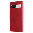 thumbnail image 4 of SaniMore Case for Google Pixel 7A 6.1" 2023, Zipper Wallet Pocket Caed Slots Retro PU Leather Shockproof Drop-proof Flip Kickstand All-around Protective Shell For Google Pixel 7A, Red, 4 of 12