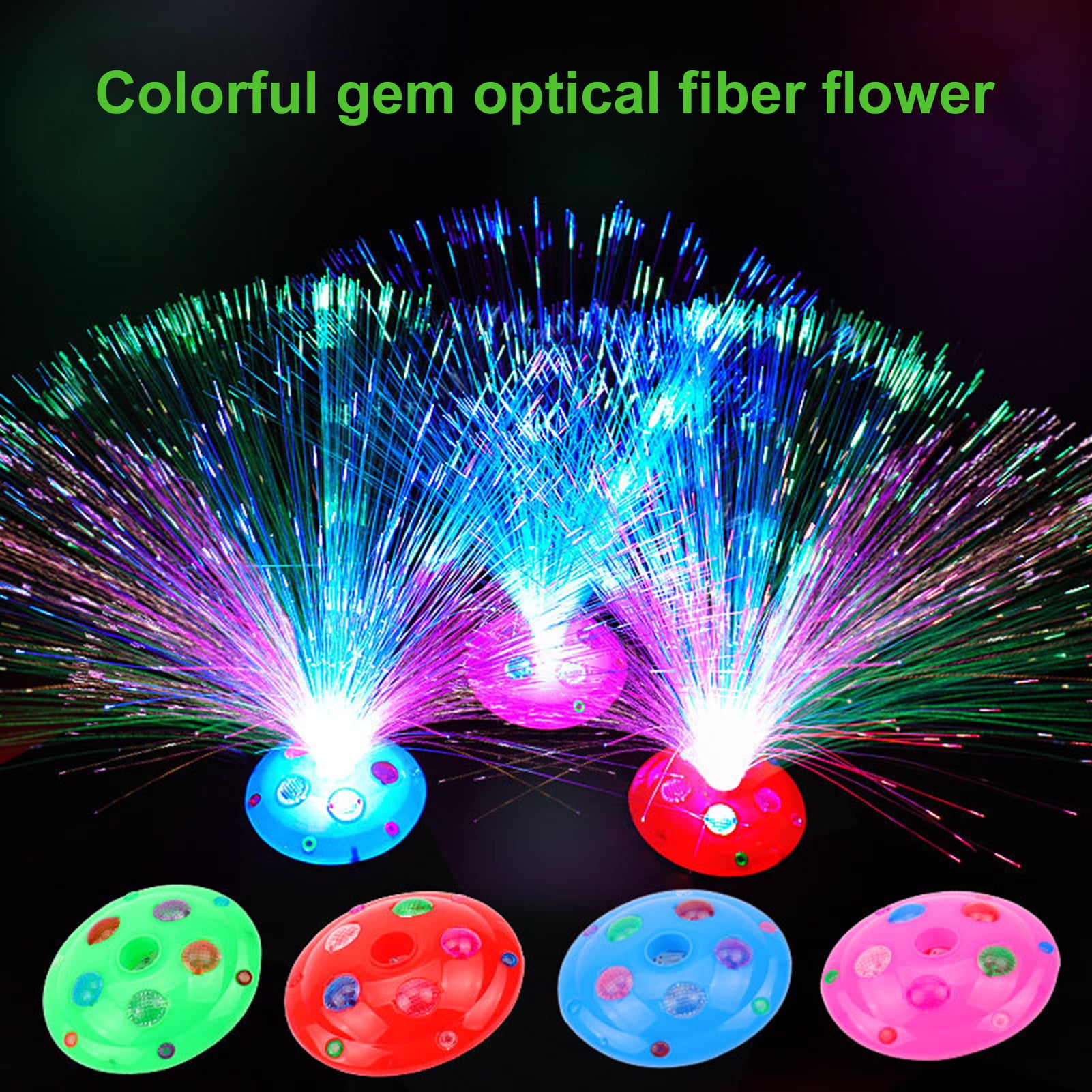 MULTI-COLOR FIBER OPTIC MOHAWK HEADBAND BATTERIES INCLUDED GREAT PARTY GAG GIFT 