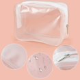 thumbnail image 3 of Bolsa de cosméticos Wobe de PVC transparente con cierre aprobada por la TSA, 5 paquetes, 3 of 8