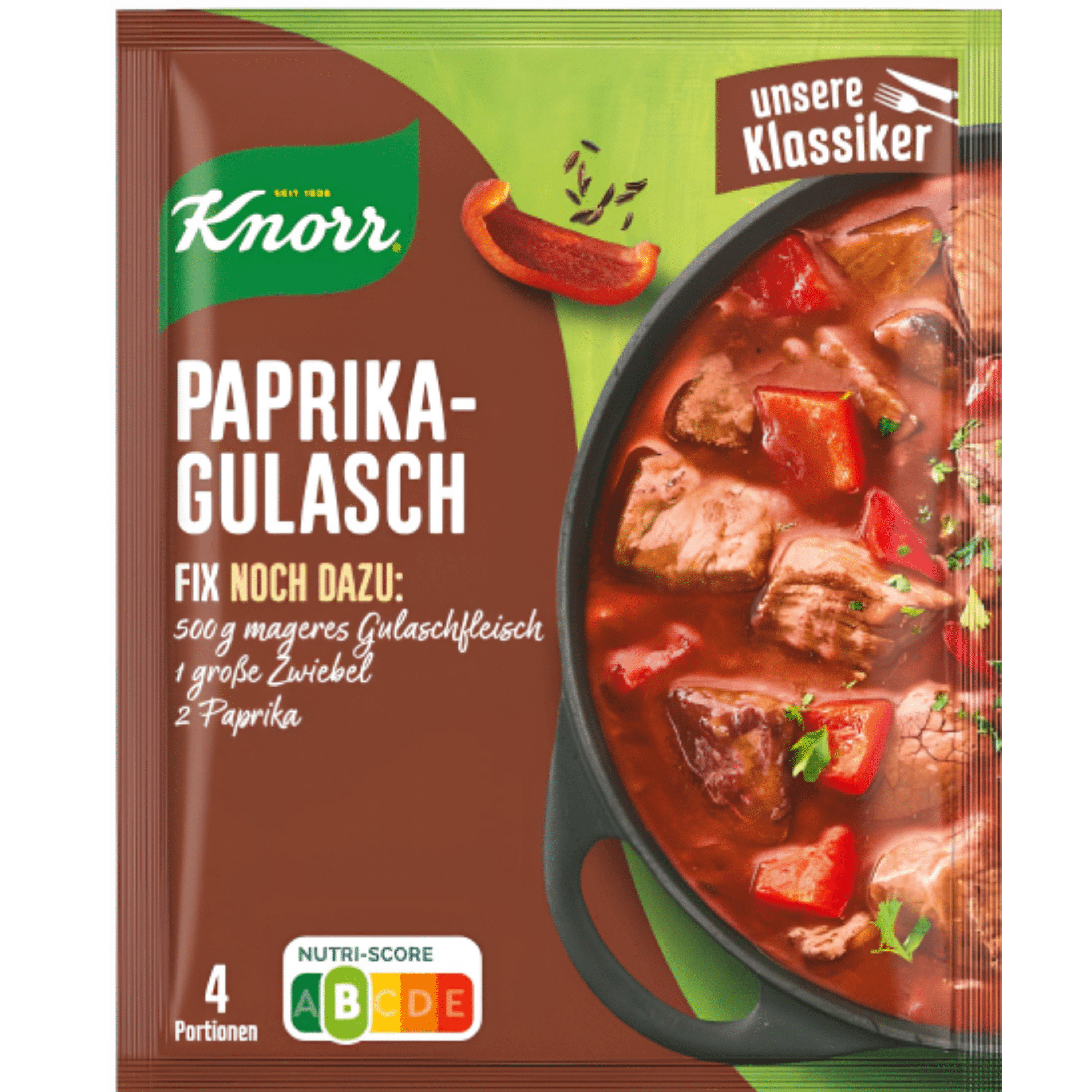 Knorr Mélange à Sauce Goulash au Paprika, Mélange Sec, Sachet, 58g