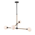thumbnail image 5 of Artcraft Lighting Capilano Collection 4Light Chandelier Black, 5 of 8