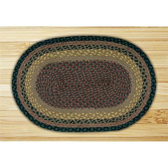 Earth Rugs 10-099 Brown-Black-Charcoal Heart Rug
