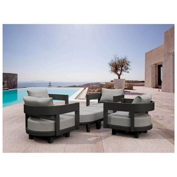 Anderson Teak SET-174-AL Coronado Aluminum Deep Seating Set - 6 Piece