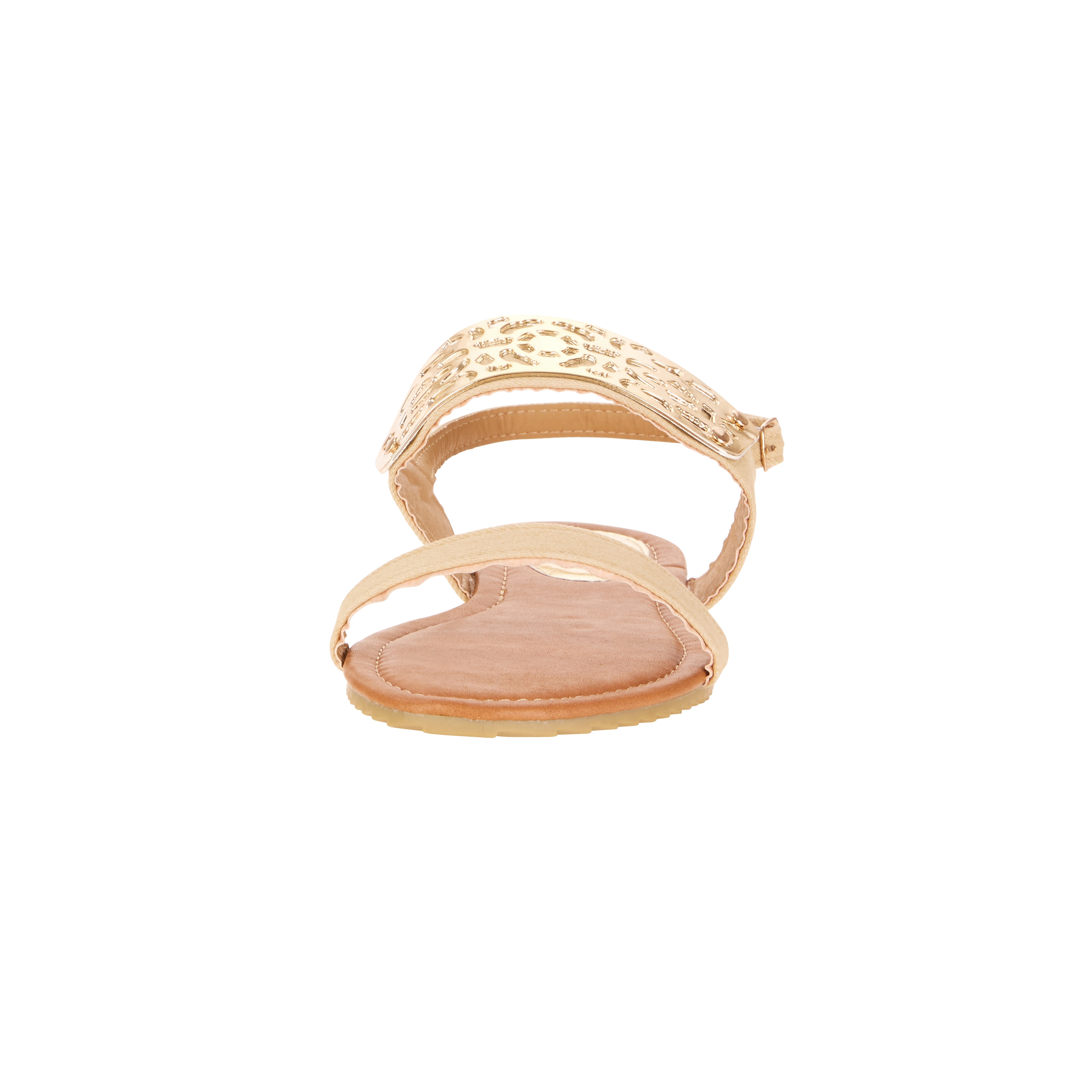 Victoria K Women's Gold Cuff Fashion Sandals