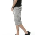thumbnail image 3 of Pxiakgy jeans for men Shorts Men's Pant Outdoors Beach Work Casual Trouser Cargo Color Pocket Men's pants Men Cargo Pants Grey + 34, 3 of 6