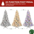 thumbnail image 6 of VIVATREES 7.5ft Pre-lit Flocked Artificial Christmas Tree 1608 Hinged Mixed PVC PE Branch Tips Spruce w/ 450 Color-Changing LED Lights Foldable Base, 6 of 7