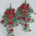 thumbnail image 1 of Visland Artificial Hanging Flowers Artificial Rose Vine Hanging Plants Artificial Flower for Home Room Garden Wedding Indoor Outdoor Decoration, 1 of 6