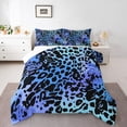 thumbnail image 2 of Erosebridal Blue Cheetah Print Bedding Queen Comforter Set, Modern Abstract Down Comforter, Leopard Room Decor, 3-Piece, 2 of 7