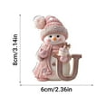 thumbnail image 4 of Moocorvic 26 Initial Letters Christmas Tree Decoration Pink Snowman Hanging Xmas Ornaments(U), 4 of 5