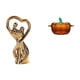 thumbnail image 1 of Figura decorativa de pareja, estilo moderno, con forma de bombonera de cristal, tarro de cristal y cerámica con tapa. Diseño romántico de calabaza. Id, 1 of 8