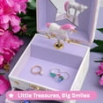 thumbnail image 3 of Jewelkeeper Musical Jewelry Box with 2 Pullout Drawers, Glitter Rainbow and Stars Unicorn Design, The Unicorn Tune, 3 of 8