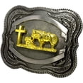 thumbnail image 2 of Moranse Religion Cross Cowboy Kneeling Prayer And Horse Design Belt Buckles, 2 of 6