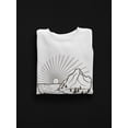 thumbnail image 3 of Graphic Halftone Landscape Sweatshirt Men -Image by Shutterstock, Male Large, 3 of 4