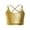 Gold, variant on Kids Girls Shiny Metallic Training Bras Wireless Gymnastics Dance Crop Top Yoga Bralettes Dancewear Gold 6