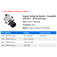 thumbnail image 2 of Engine Cooling Fan Module - Compatible with 2012 - 2018 Ford Focus 2013 2014 2015 2016 2017, 2 of 2