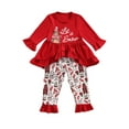 thumbnail image 3 of ITFABS Girls Clothes Set, Printing Round Collar Pullover and Flared Trousers, 3 of 9