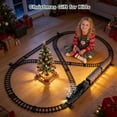 thumbnail image 6 of BUBUQE Electric Train Sets Remote Control for Kids Metal Alloy Christmas Train Toys Steam Locomotive Glowing Passenger Carriages Luxury Tracks Light & Sounds, 6 of 7