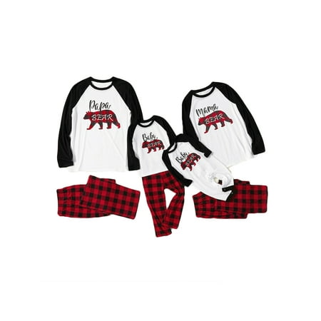 

wybzd Family Christmas Pjs Matching Sets Holiday Matching Pajamas Red Plaid Pajamas Set for Couples Dad Mom Kids Baby