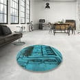 thumbnail image 4 of Ahgly Company Machine Washable Indoor Rectangle Transitional Dark Turquoise Green Area Rugs, 5' x 8', 4 of 7