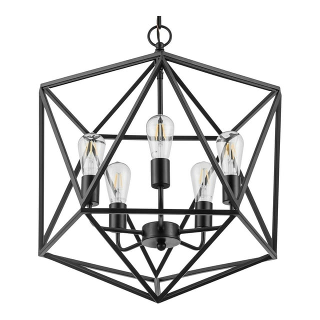 Prominence Home Luminaire Suspendu à 5 Lumières, Heleo, Noir Mat