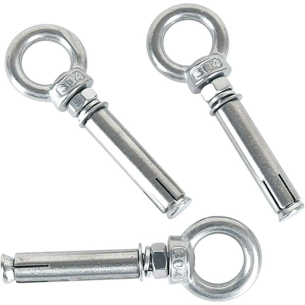 M6 x 50mm Expansion Bolts Steel Sleeve Eye Bolt 304 Stainless Concrete Expansion Anchor Eye