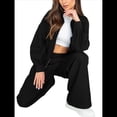 thumbnail image 1 of Conjunto de 2 Piezas para Mujer: Sudadera Informal de Larga con Cremallera y Pantalones Deportivos de Pierna Negro XXL, 1 of 10
