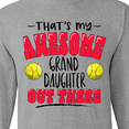 thumbnail image 4 of Inktastic That's My Awesome Granddaughter out There with Softballs Long Sleeve T-Shirt, 4 of 5