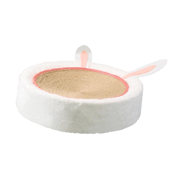 Tablero rascador para gatos, cuenco, salón para rascar, cama para dormir, almohadilla para rascar, cama para gatos de interior (15,35 pulgadas de diám Cuerda sin teñir