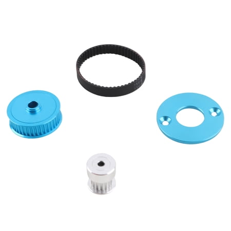 YAHHU RC Belt Drive Gear Kit, Low Noise Rubber Belt Transmission Upgrades System, 16:40 Transmission Ratio, 57T Teeth 114mm Replacement Accessories for TT02 Remote Control Car