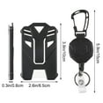thumbnail image 4 of Youkk Snap Separation Badge Holder Reliable Wide Application Extendable Steel Cord Retractable Keychain black 1Set, 4 of 6