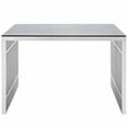 thumbnail image 3 of Modway Gridiron Stainless Steel Office Desk in Stainless Steel, 3 of 5