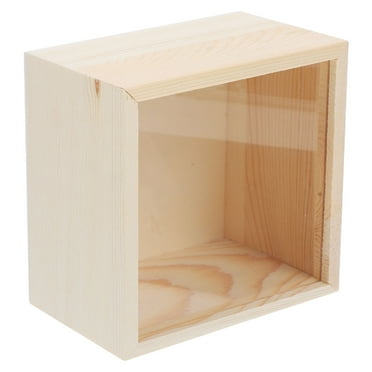 COMPUKAS 1 Set Unfinished Wooden Jewelry Box for Living Room Storage